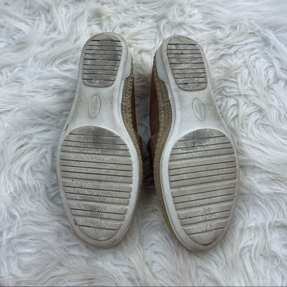 Anne Klein Zetta Espadrille Zip Up Metallic Flats - Picture 9 of 9